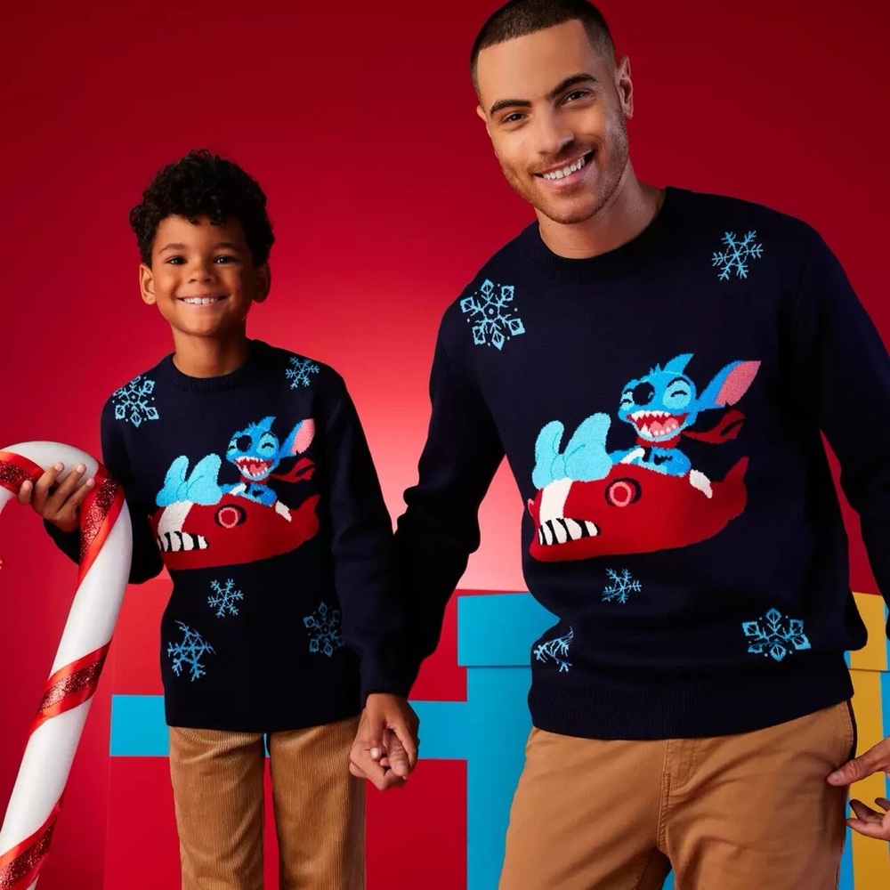Disney Kids Stitch Holiday Sweater